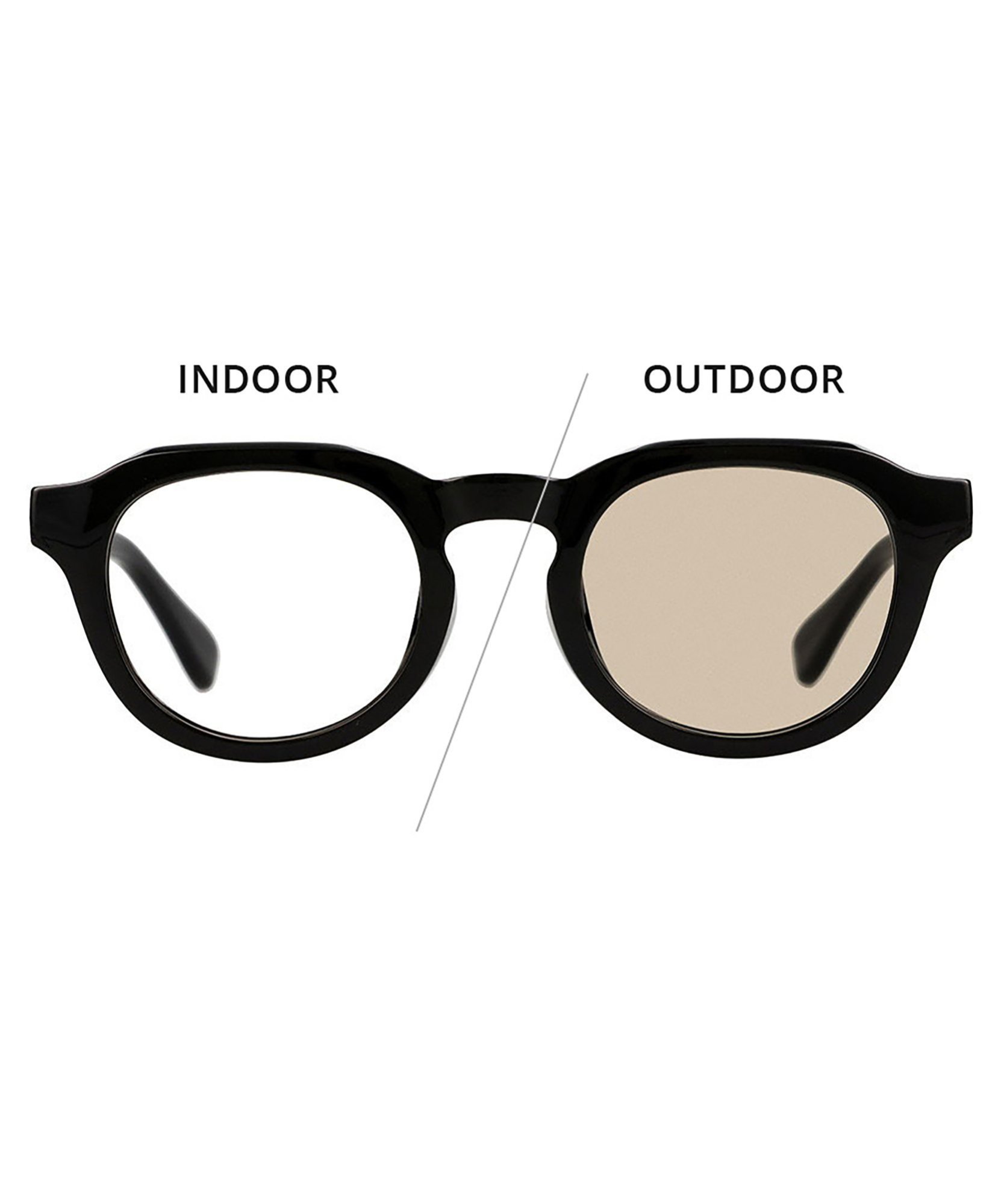 Zoff クラウンパント　調光レンズ Zoff 【WEB限定】調光サングラス クラウンパント レンズの色が