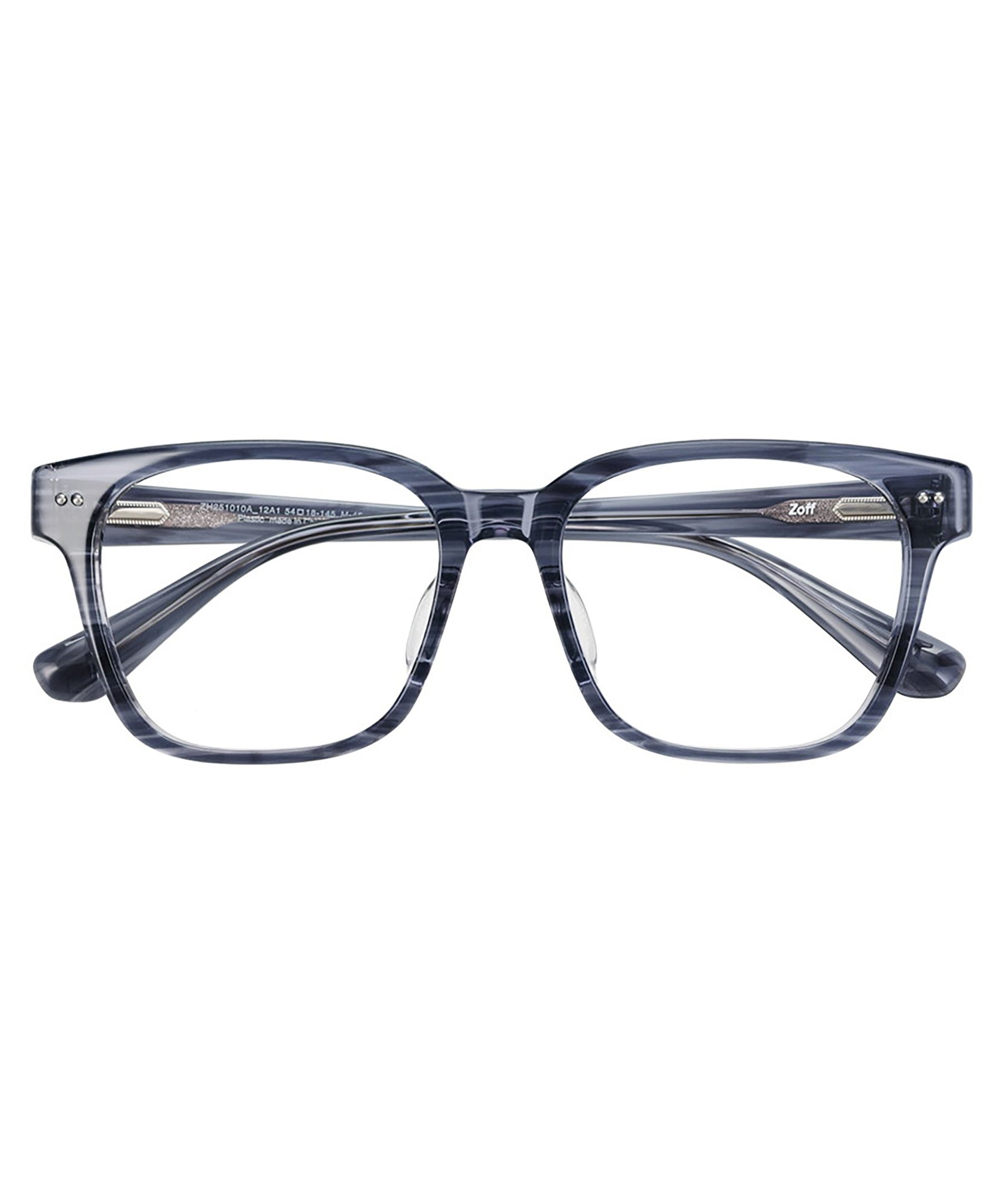 Zoff（ゾフ） メガネ｜四角 黒縁フレーム 伊達めがね 度付き（レンズ