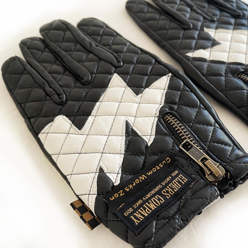 ZONオリジナル ラムレザーグローブ 手袋 本革バイクグローブ 通年