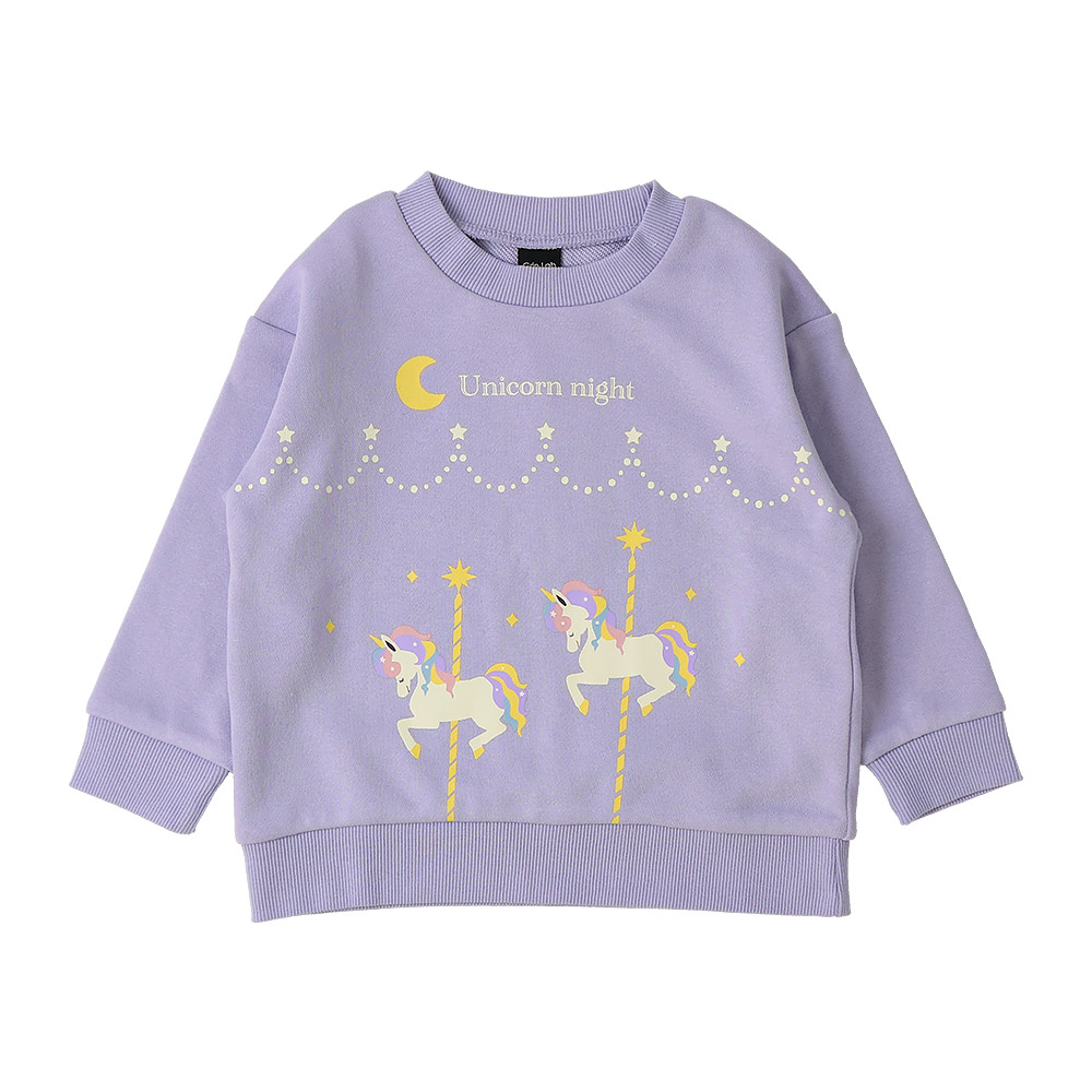 GrinLab（グリンラボ） キッズ プリント トレーナー 裏毛 起毛なし