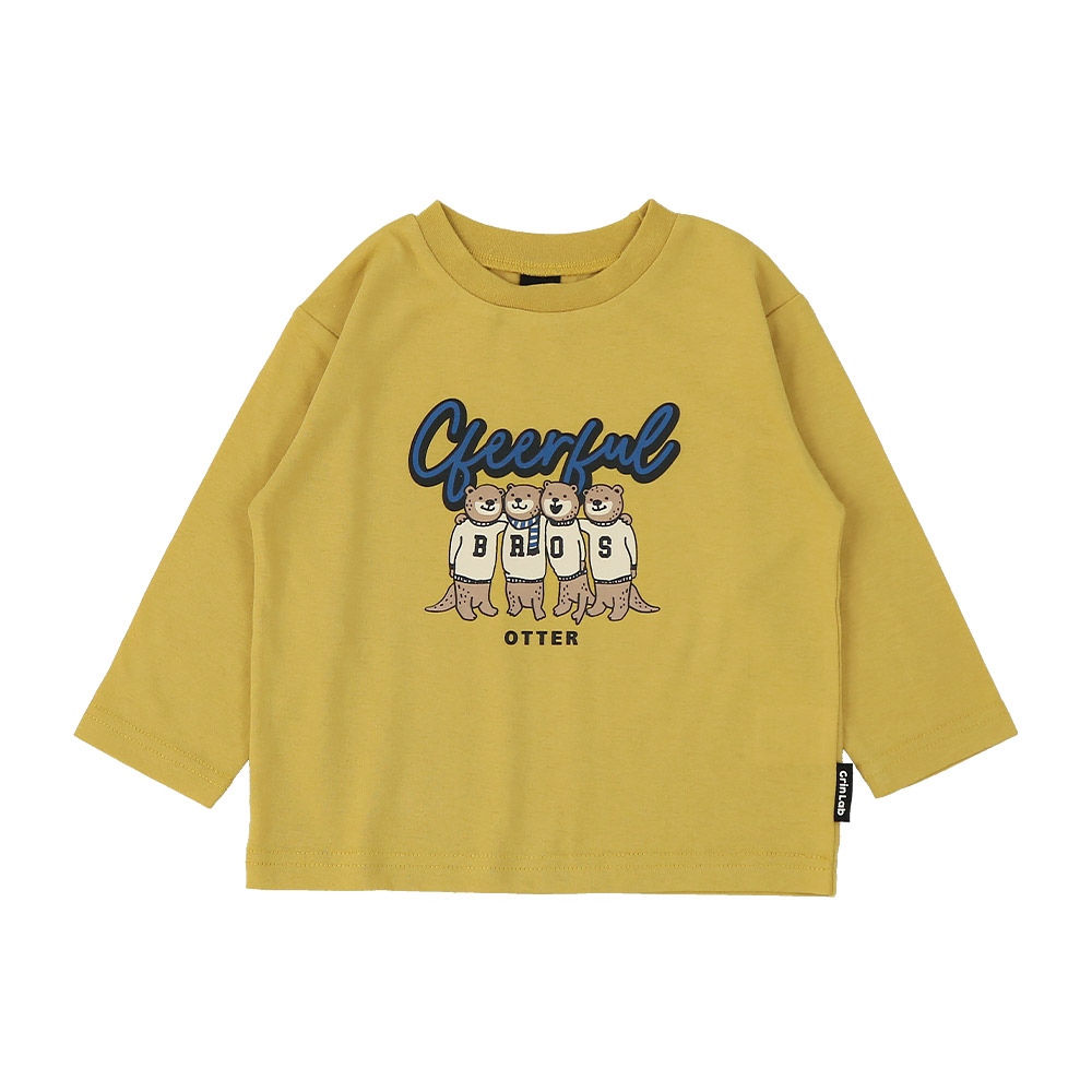 キッズ プリント ロンT 長袖 Tシャツ アップリケ 男の子 女の子 GrinLab グリンラボ インナー カットソー ベビー ユニコーン アイスクリーム ダイナソー 恐竜 | GrinLab | 24