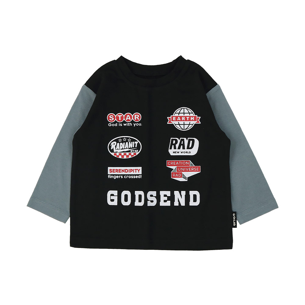 キッズ プリント ロンT 長袖 Tシャツ アップリケ 男の子 女の子 GrinLab グリンラボ インナー カットソー ベビー ユニコーン アイスクリーム ダイナソー 恐竜 | GrinLab | 26