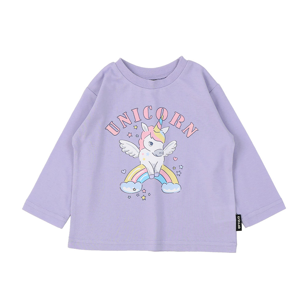 キッズ プリント ロンT 長袖 Tシャツ アップリケ 男の子 女の子 GrinLab グリンラボ インナー カットソー ベビー ユニコーン アイスクリーム ダイナソー 恐竜 | GrinLab | 36