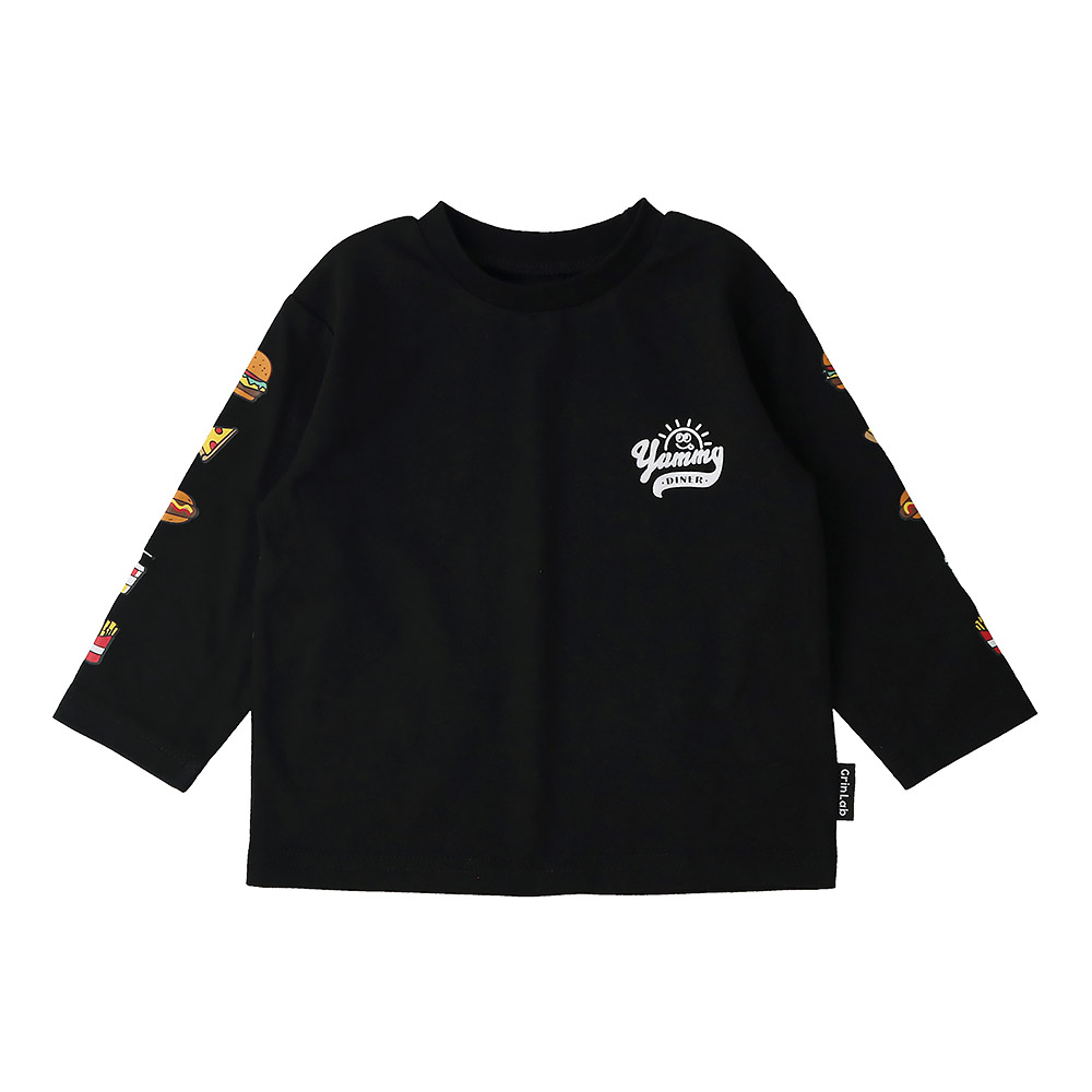 キッズ プリント ロンT 長袖 Tシャツ アップリケ 男の子 女の子 GrinLab グリンラボ インナー カットソー ベビー ユニコーン アイスクリーム ダイナソー 恐竜 | GrinLab | 03