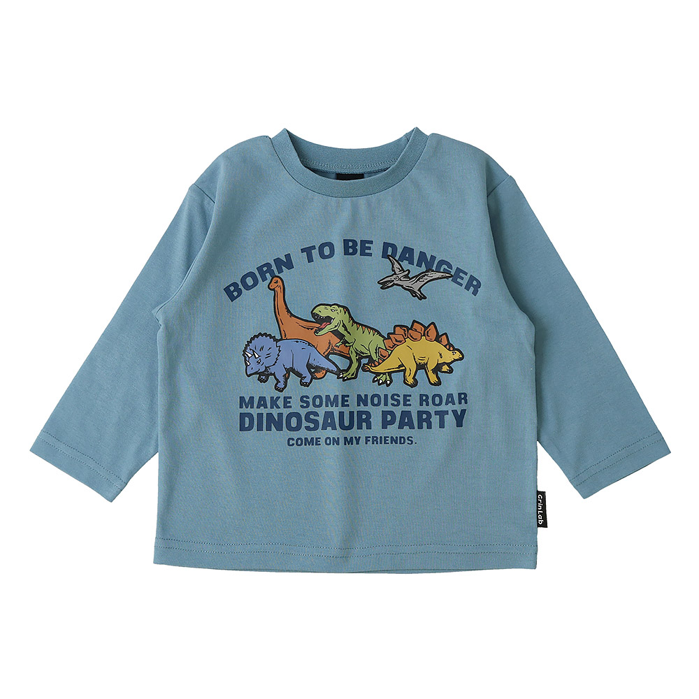 キッズ プリント ロンT 長袖 Tシャツ アップリケ 男の子 女の子 GrinLab グリンラボ インナー カットソー ベビー ユニコーン アイスクリーム ダイナソー 恐竜 | GrinLab | 05