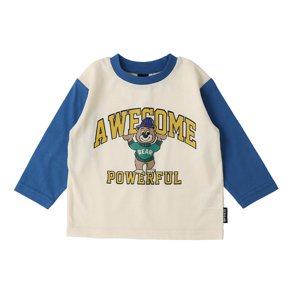 キッズ プリント ロンT 長袖 Tシャツ アップリケ 男の子 女の子 GrinLab グリンラボ インナー カットソー ベビー ユニコーン アイスクリーム ダイナソー 恐竜 | GrinLab | 08