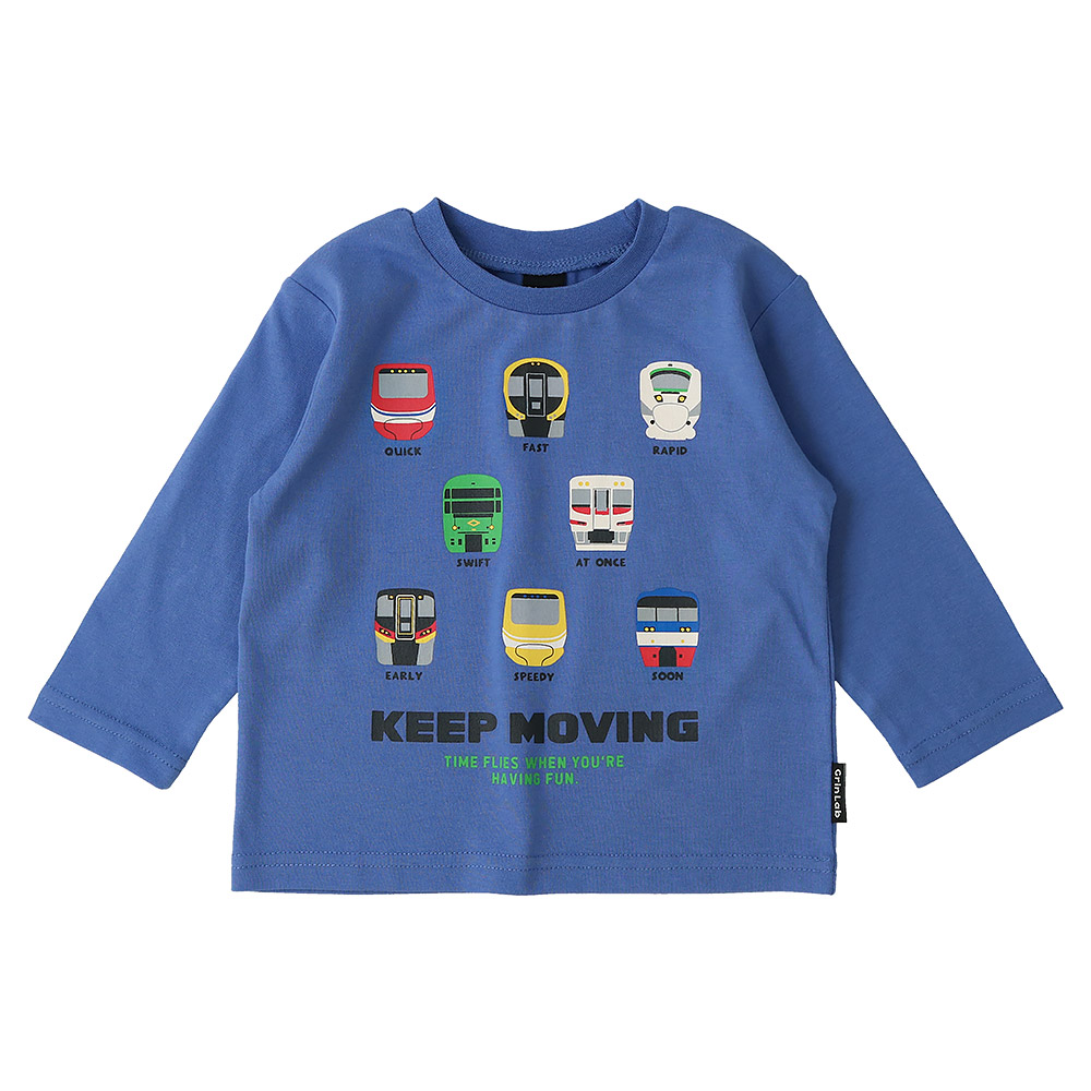 キッズ プリント ロンT 長袖 Tシャツ アップリケ 男の子 女の子 GrinLab グリンラボ インナー カットソー ベビー ユニコーン アイスクリーム ダイナソー 恐竜 | GrinLab | 09