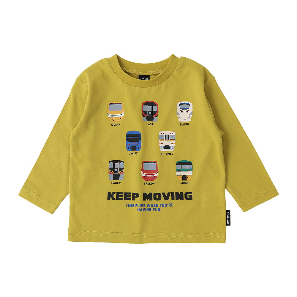 キッズ プリント ロンT 長袖 Tシャツ アップリケ 男の子 女の子 GrinLab グリンラボ インナー カットソー ベビー ユニコーン アイスクリーム ダイナソー 恐竜 | GrinLab | 10