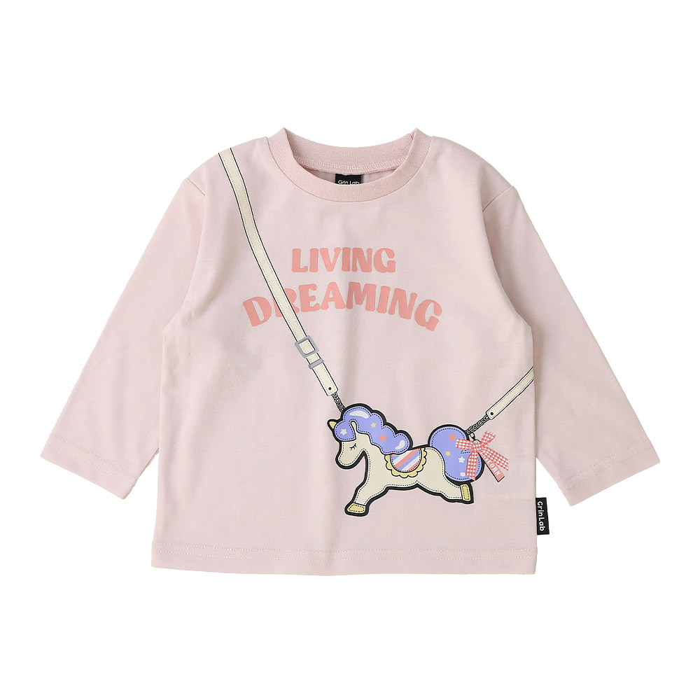 キッズ プリント ロンT 長袖 Tシャツ アップリケ 男の子 女の子 GrinLab グリンラボ インナー カットソー ベビー ユニコーン アイスクリーム ダイナソー 恐竜 | GrinLab | 14