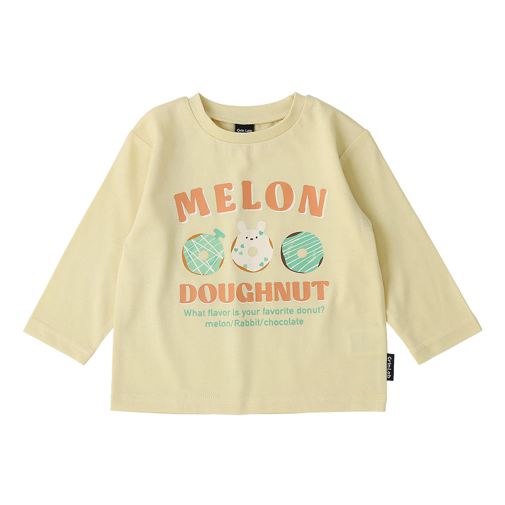 キッズ プリント ロンT 長袖 Tシャツ アップリケ 男の子 女の子 GrinLab グリンラボ インナー カットソー ベビー ユニコーン アイスクリーム ダイナソー 恐竜 | GrinLab | 22