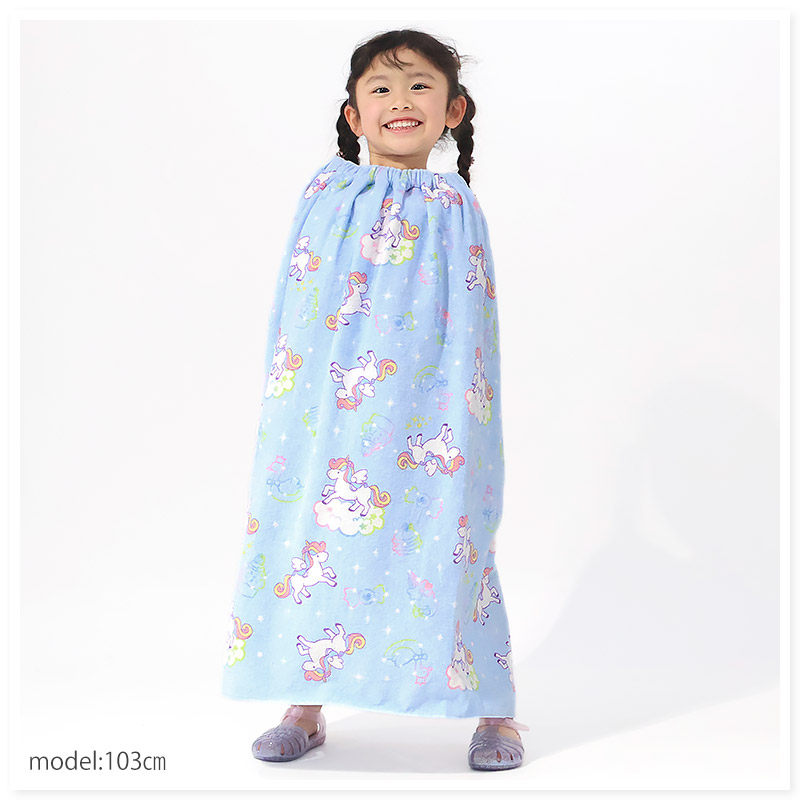 ラップタオル 子供 80cm 綿100％ 女の子 巻きタオル バスタオル ビーチタオル プール 水着用品 タオル スイミング 水泳 着替え ガールズ キッズ 大人 | PINKSAIL | 42