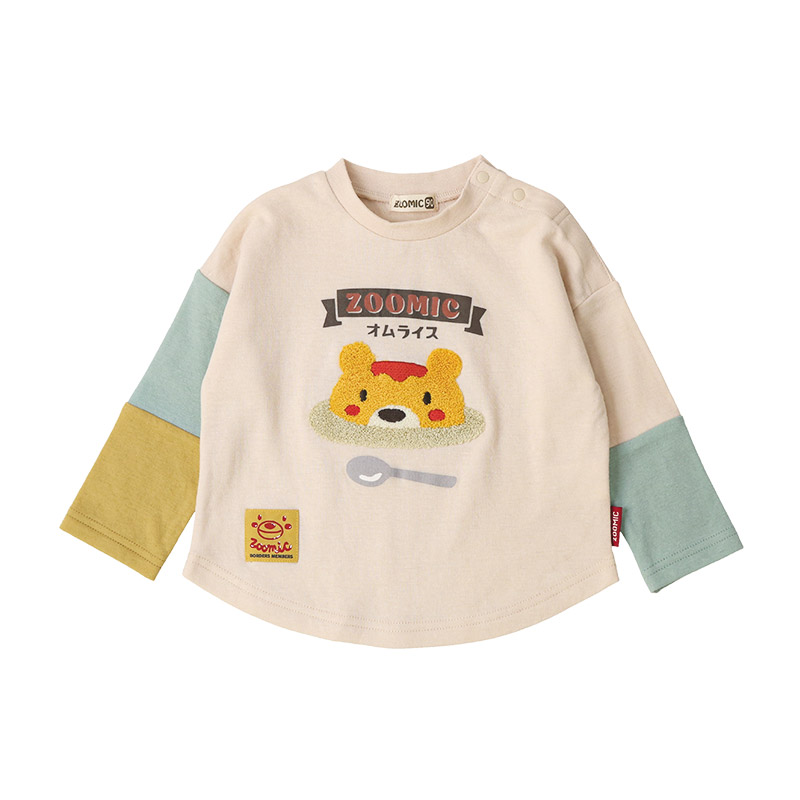ZOOMIC（ズーミック） キッズ ロンT 長袖 Tシャツ もこもこ刺繍