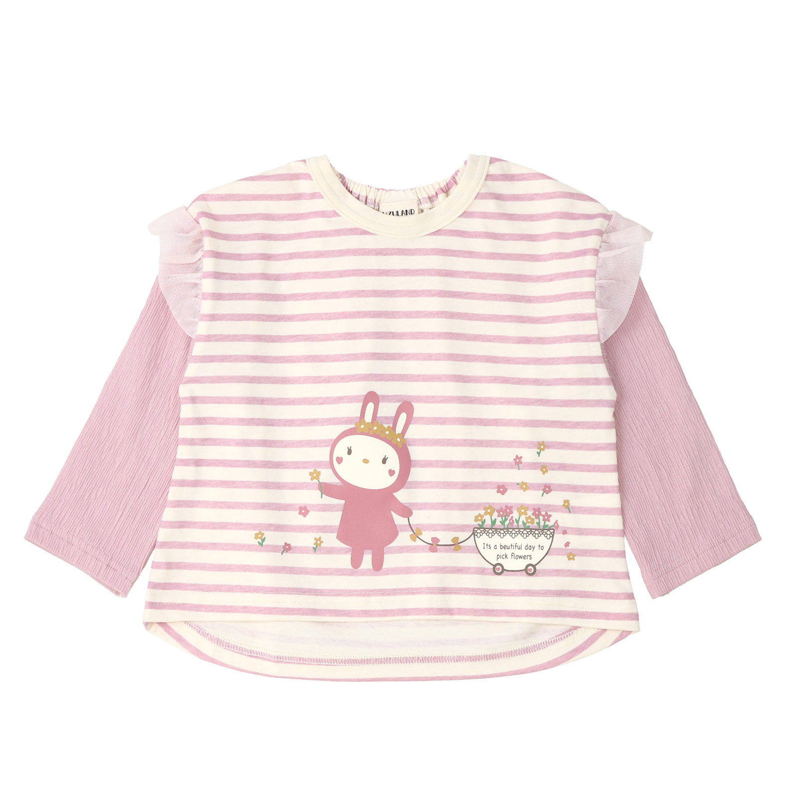 UZULAND（ウズランド） Tシャツ 子供服 トップス うさぎ ロンT フリル