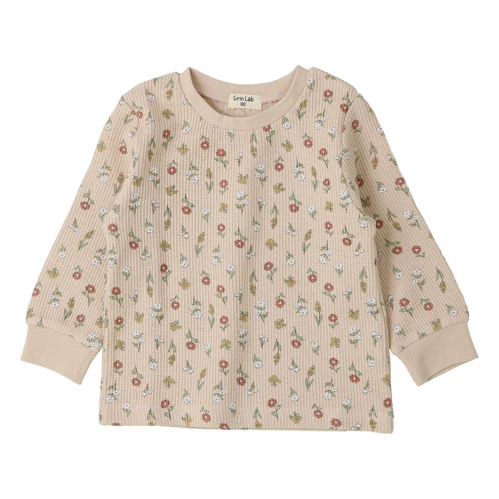 Tシャツ 子供服 ワッフル調 男の子 女の子 長袖 ロンT キッズ トップス