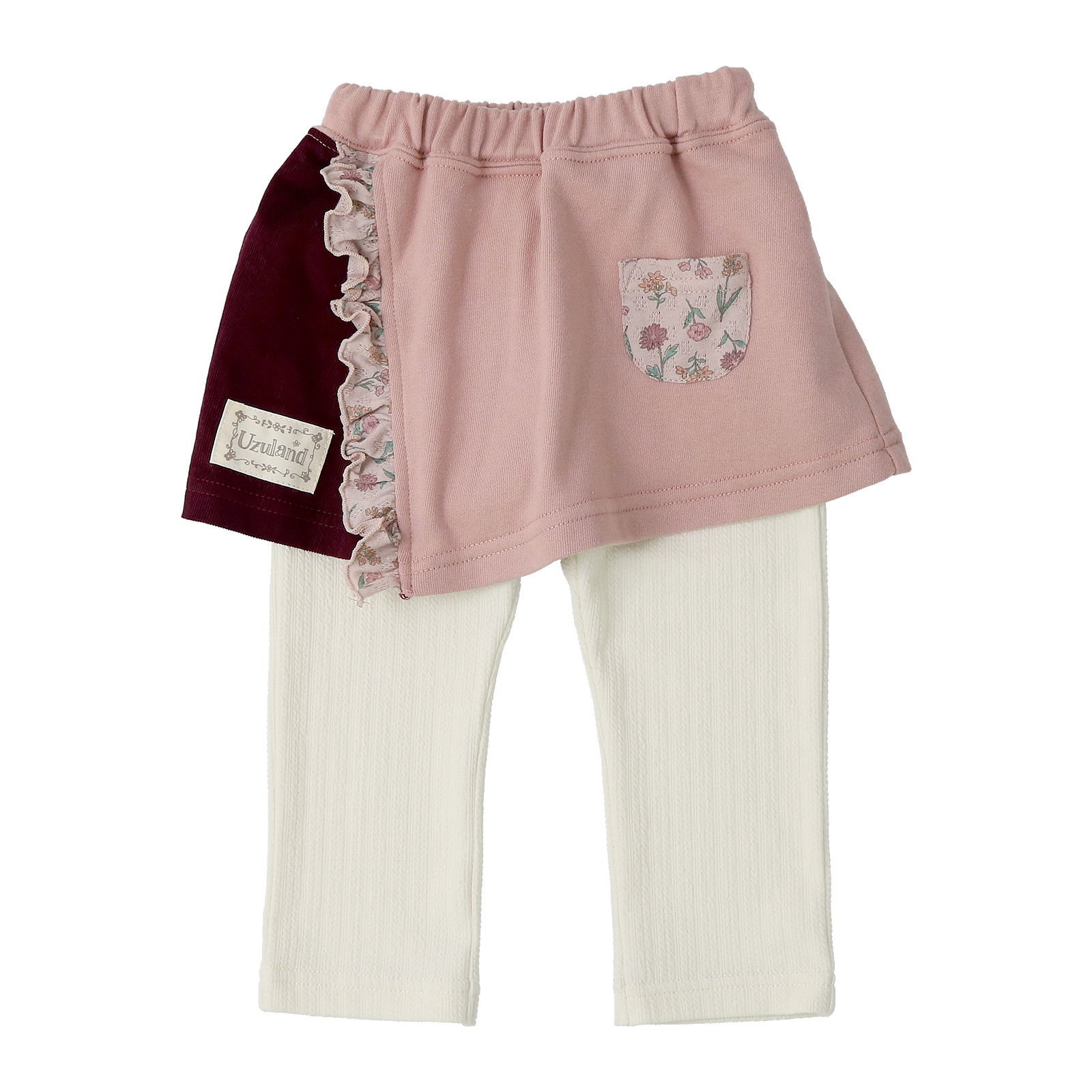 UZULAND（ウズランド） スカッツ ボトムス 子供服 女の子 花柄 切替 