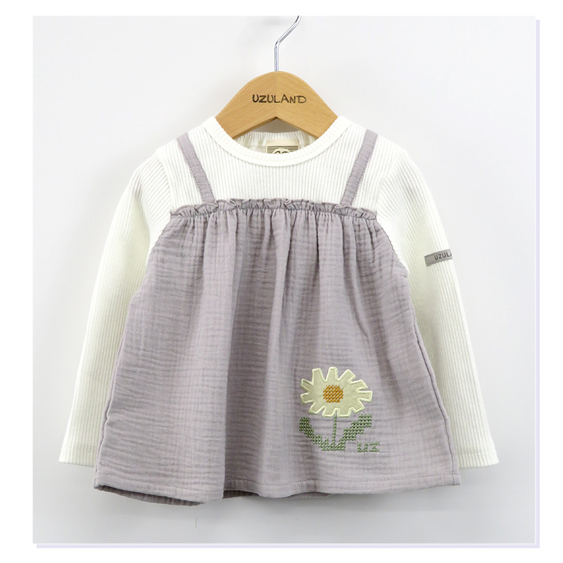 女の子長袖80センチ　まとめ売り UZULAND（ウズランド） ガールズ ロンT 重ね着風 フラワー 長袖 T