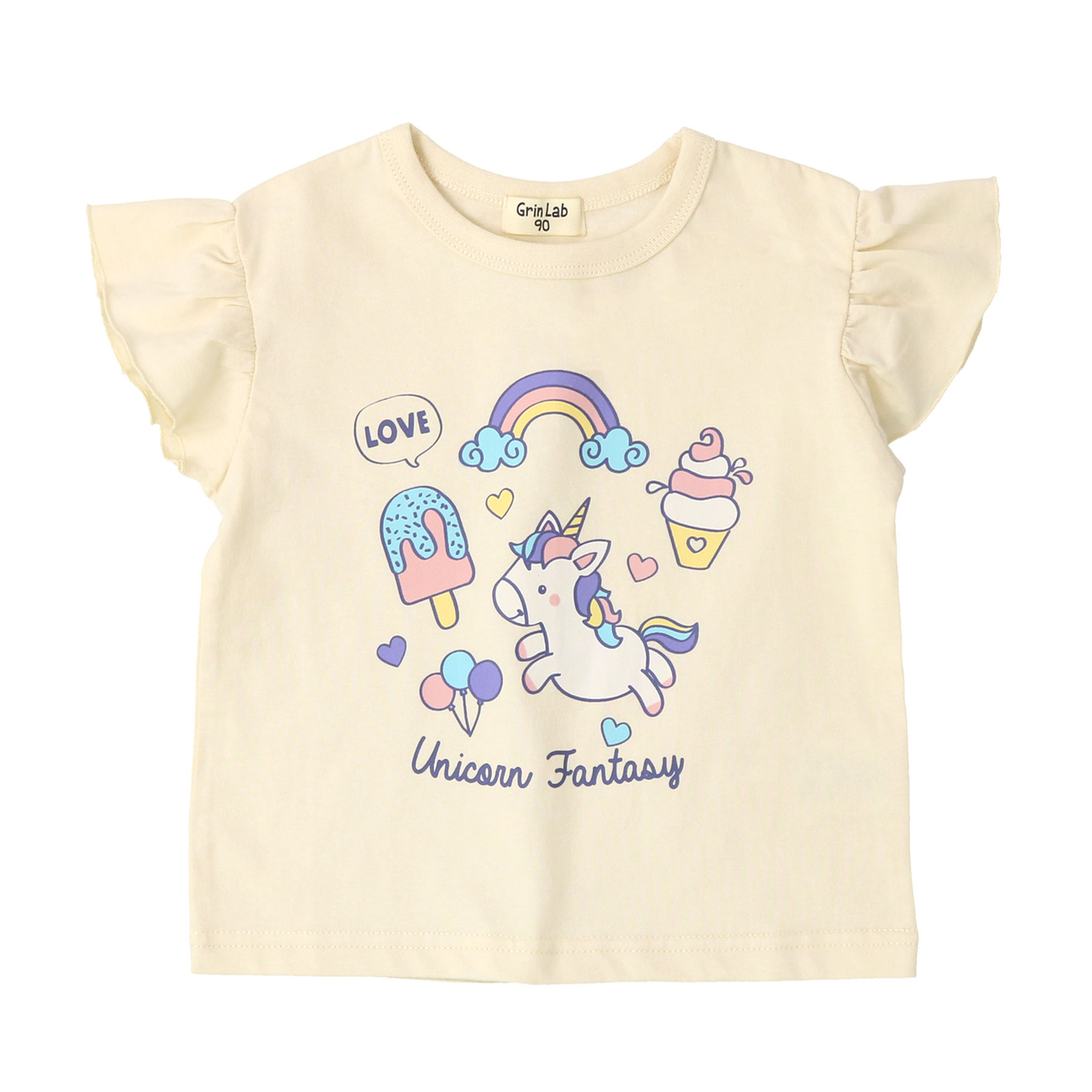 Tシャツ 子供服 トップス 綿100％ 天竺 ユニコーン 半袖 80cm 90cm