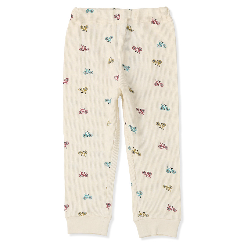 レギンス 子供服 ワッフル パンツ キッズ 総柄 リブ 恐竜 ダイナソー のりもの 10分丈 ボトムス 男の子 ベビー 80cm 90cm 95cm 100cm 110cm 120cm 130cm | GrinLab | 04