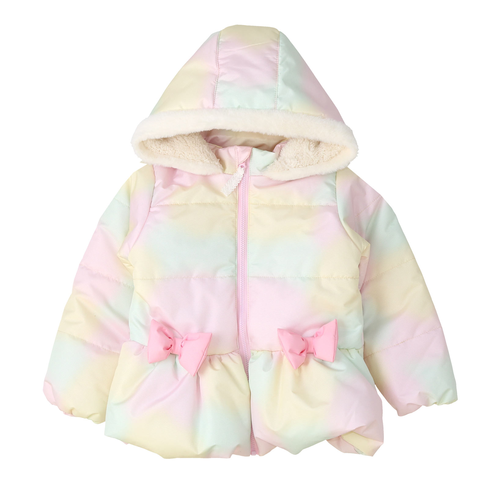 コート 女の子 リボン 防寒 アウター 中綿 ピンク ラベンダー 撥水加工 フード 80cm 90cm 95cm 100cm 110cm 120cm 130cm キッズ ジュニア ウズランド UZULAND | UZULAND | 01