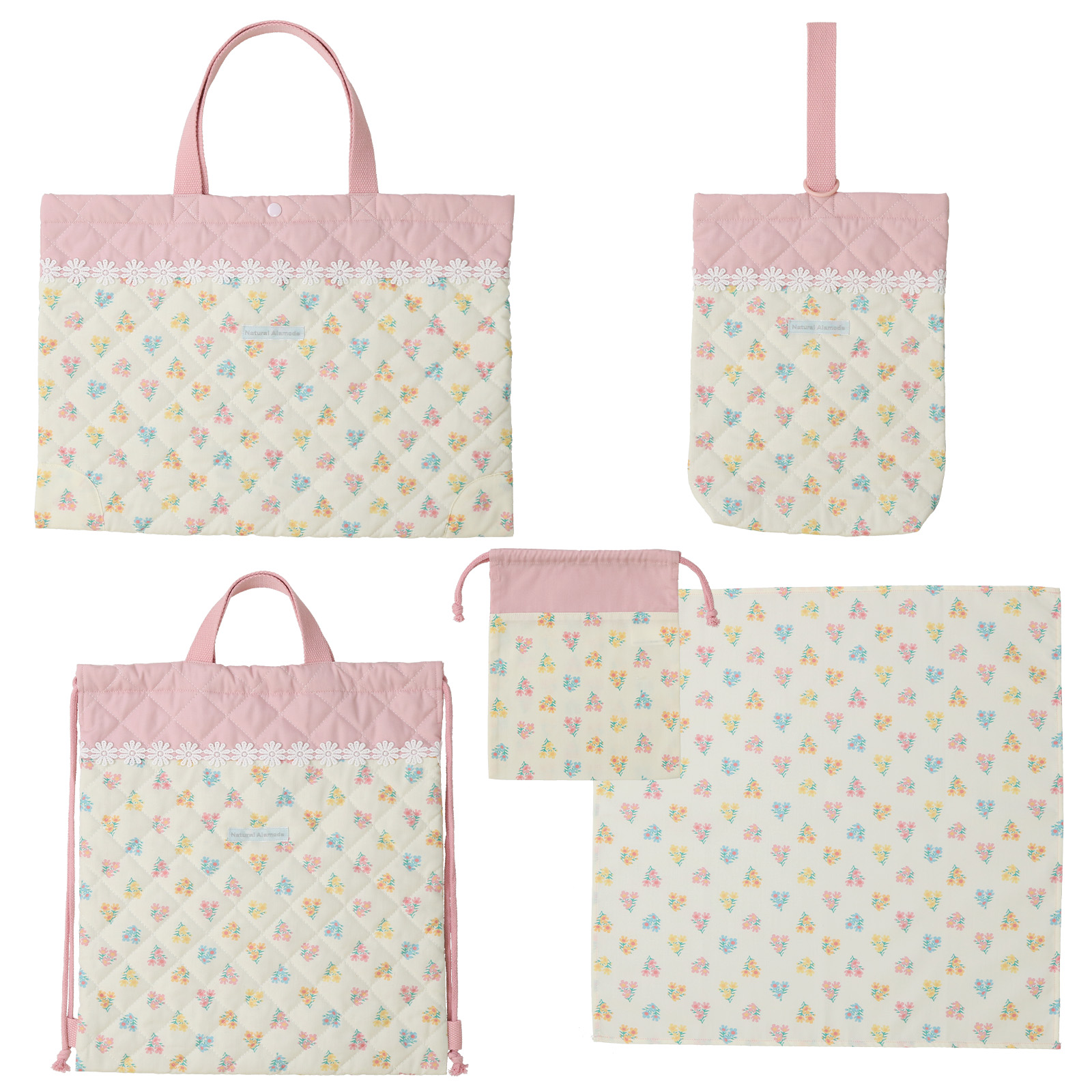 入園入学グッズ５点セット キッズ レッスンバッグ ナップサック シューズバッグ 巾着 ランチクロス 男の子 女の子 スクールグッズ 通園 通学 | GrinLab | 13
