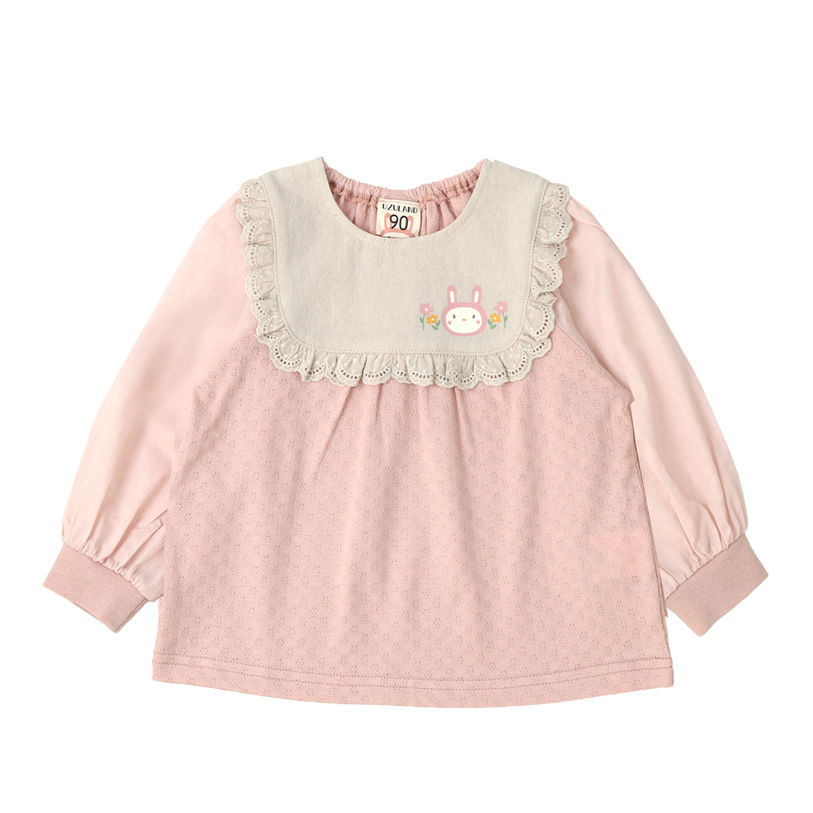 UZULAND（ウズランド） Tシャツ 子供服 トップス うさぎ ロンT フリル
