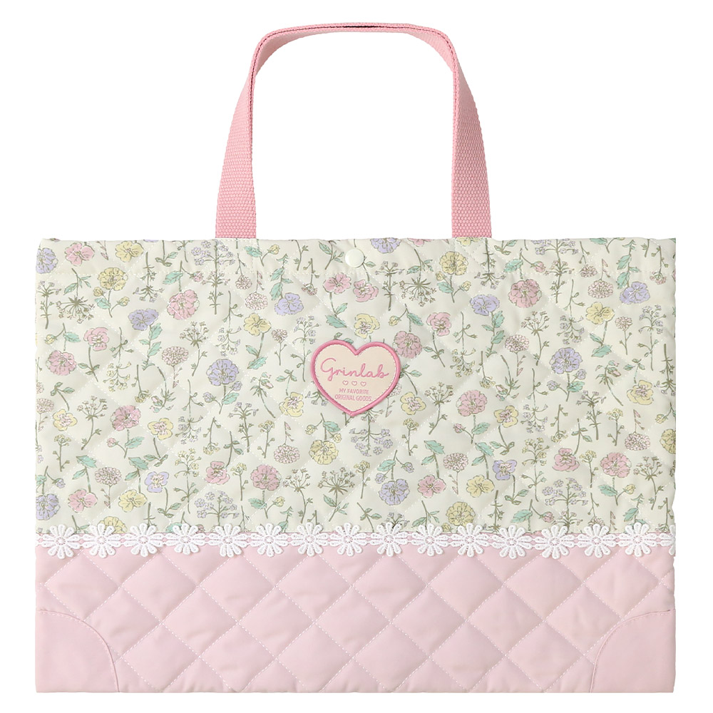 GrinLab（グリンラボ） レッスンバッグ キルティング ループ付 女の子