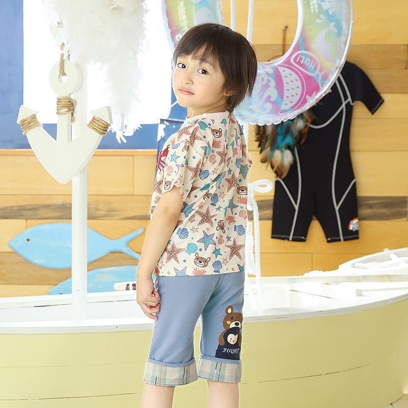 キッズ Tシャツ 半袖 ポケT 総柄 アニマル...の詳細画像5