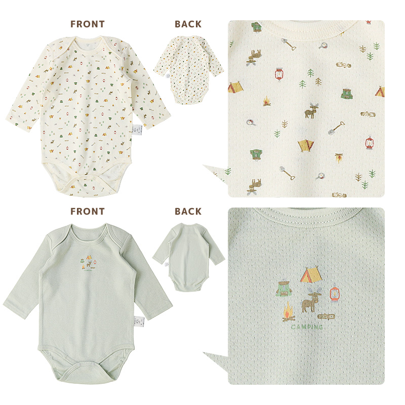 ベビー 肌着 ロンパース 2枚組 70 80 90 長袖 ボディスーツ 男の子 女の子 綿100% ショルダー 接結天竺 吸湿保温 子供肌着 くま うさぎ 新生児 インナー 下着 |  | 15