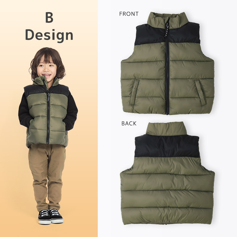 キッズ 中綿ベスト 男の子 女の子 撥水加工 ...の詳細画像4