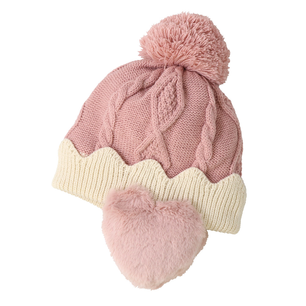 UZULAND（ウズランド） キッズ ベビー ニット帽 耳当て付き 女の子