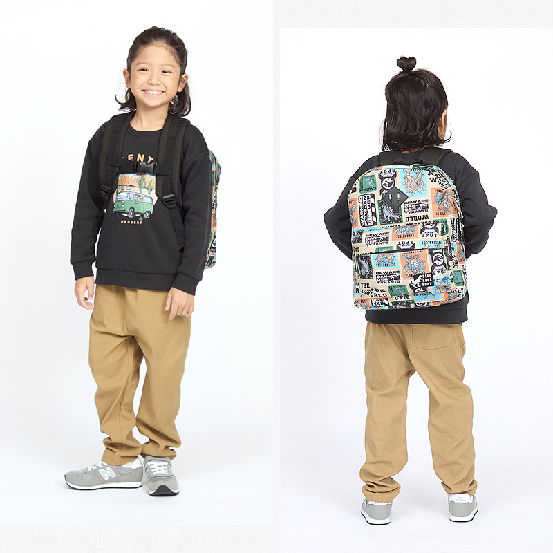 ZOOZ イギリス風プリントリュック ZOOZ イギリス風プリントリュック