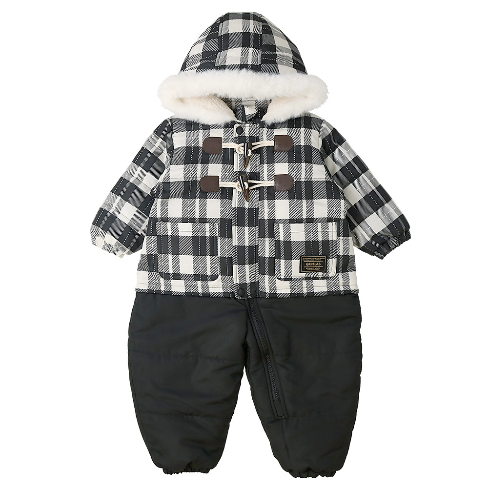 ベビー キッズ ジャンプスーツ スノーコンビ 中綿入り 撥水加工 男の子