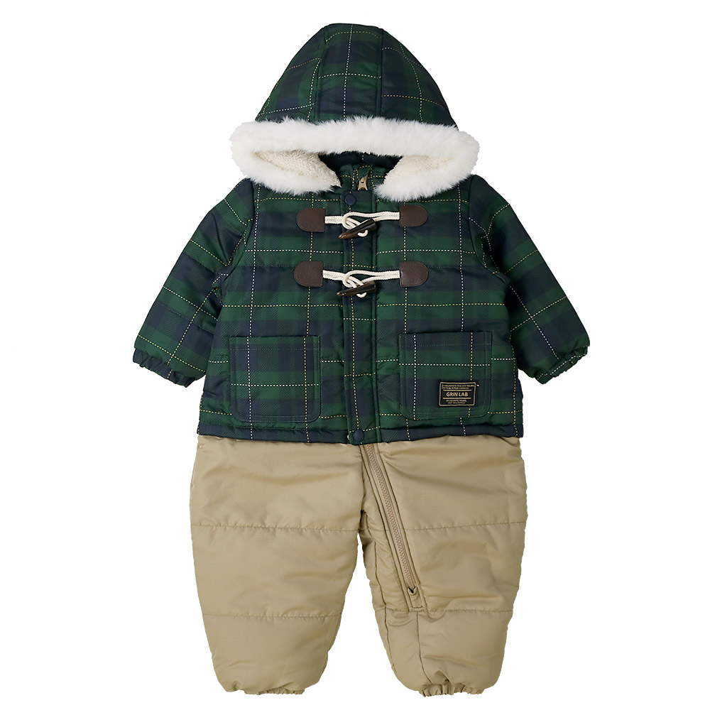 ベビー キッズ ジャンプスーツ スノーコンビ 中綿入り 撥水加工 男の子