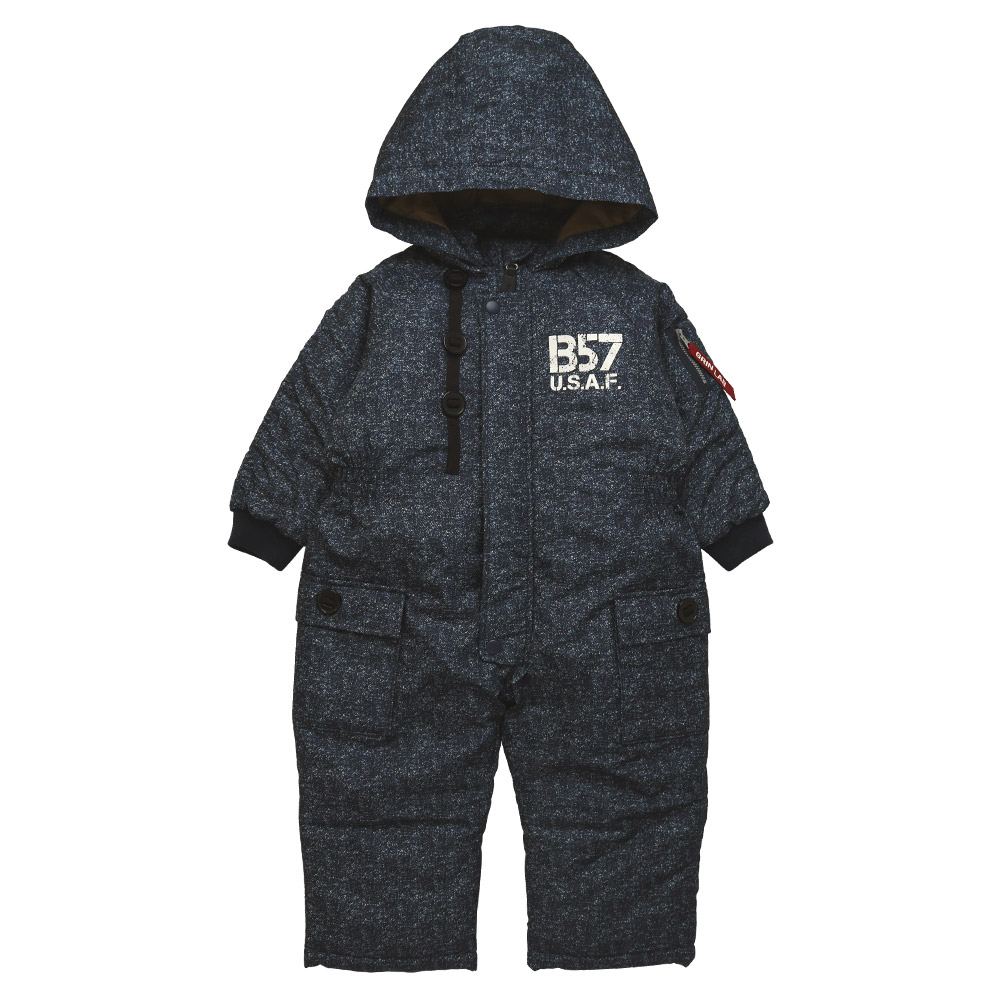 キッズ ベビー ジャンプスーツ 中綿入り 撥水加工 男の子 女の子