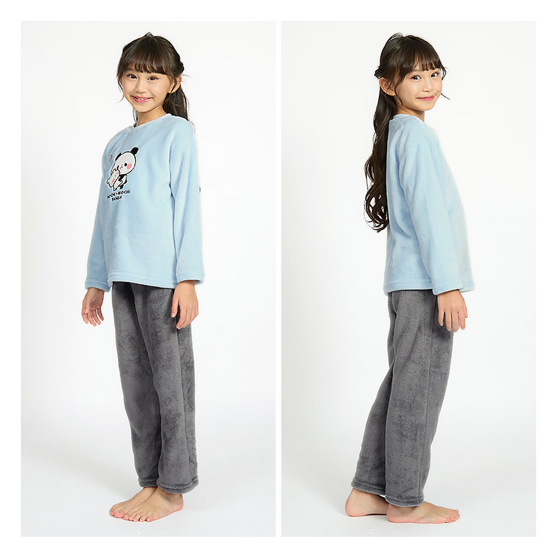 もちもちぱんだ ルームウェア 長袖パジャマ フリース 女の子 キッズ