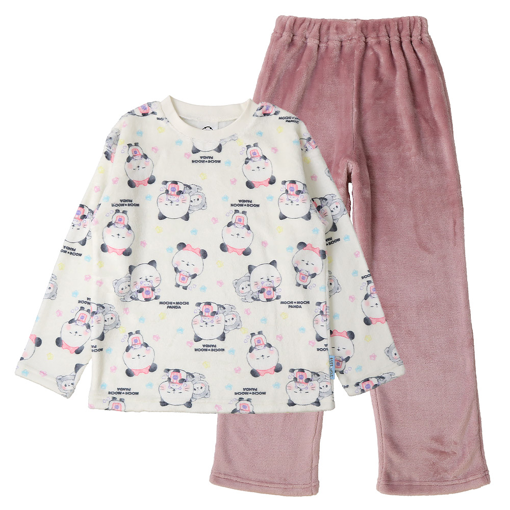 もちもちぱんだ ルームウェア 長袖パジャマ フリース 女の子 キッズ