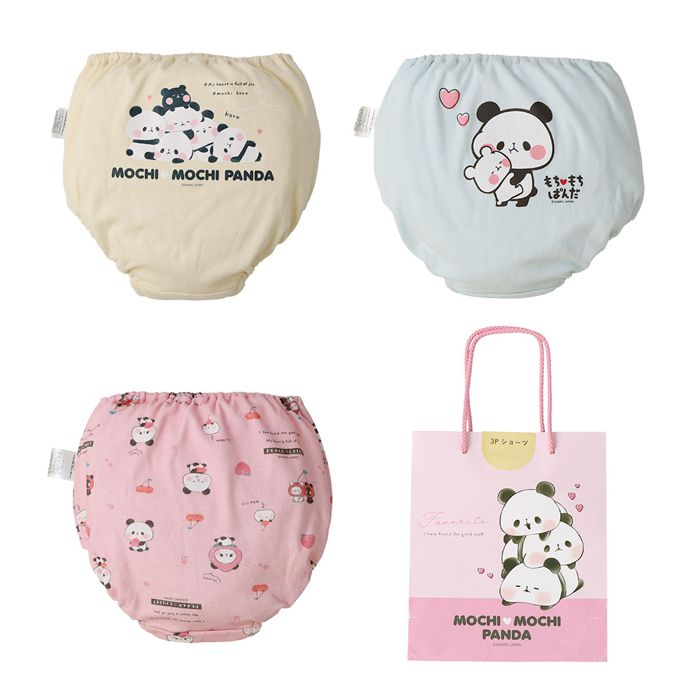 キャラクターショーツ 3枚セット ハッピーバッグ オバケーヌ もちもちぱんだ 肌着 下着 女の子 綿100% キッズ 子供服 ガールズ 120cm 130cm 140cm |  | 02