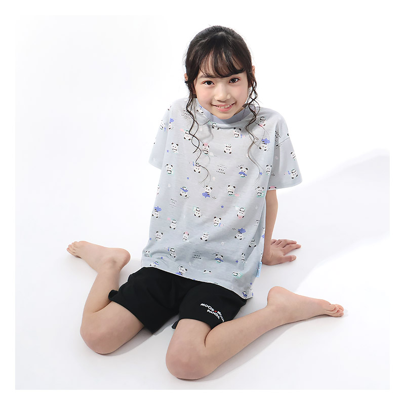 キラピチ4月号掲載 もちもちぱんだ パジャマ キッズ 半袖 女の子 上下