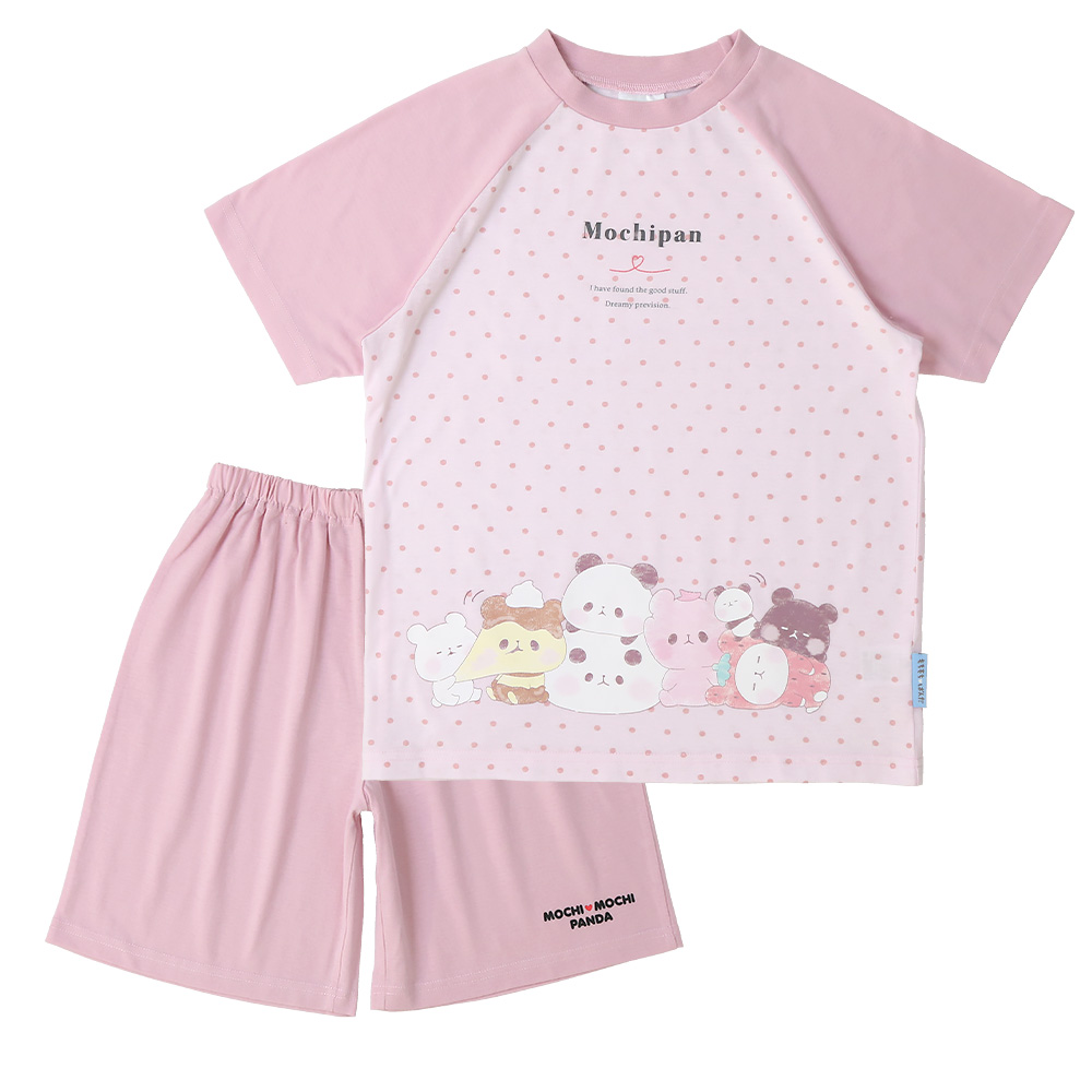キラピチ4月号掲載 もちもちぱんだ パジャマ キッズ 半袖 女の子 上下