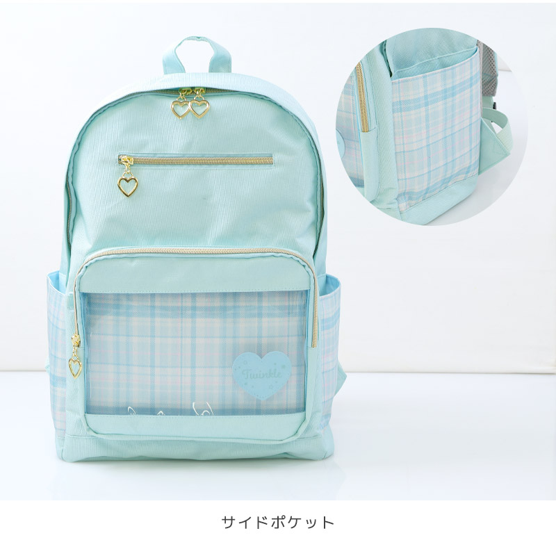 GrinLab（グリンラボ） キッズ リュック 女の子 17L 推し活 背面
