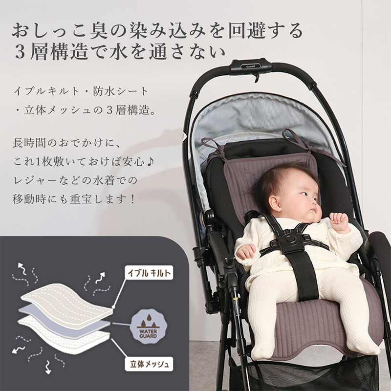 ベビーカーシート イブル 防水 洗える 保冷剤...の詳細画像5