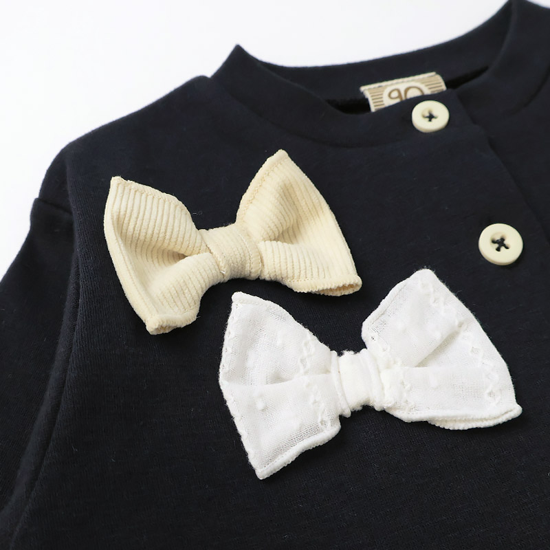 ガールズ カーディガン 長袖 リボン デザイン ポンチ 女の子 キッズ ベビー UZULAND ウズランド トップス ボタン フォーマル リブ 結婚式 入学式 入園式 | UZULAND | 21