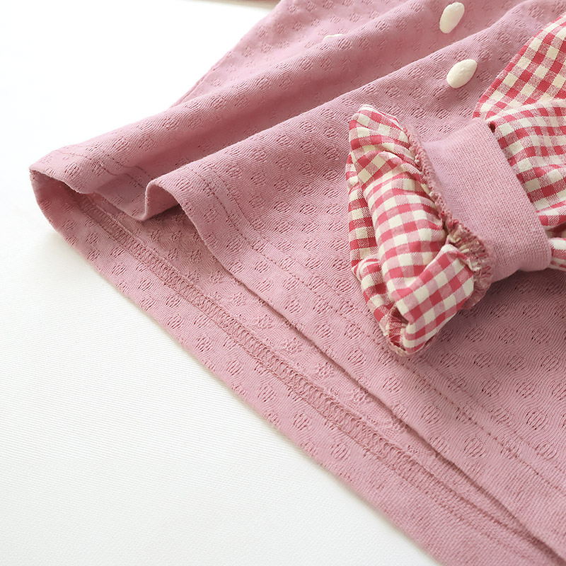 ガールズ イチゴ 襟付き ロンT Tシャツ 長袖 袖チェック 女の子 子供服 キッズ ベビー トップス フルーツ天国 苺 いちご かわいい リブ 切替 リンクコーデ |  | 20