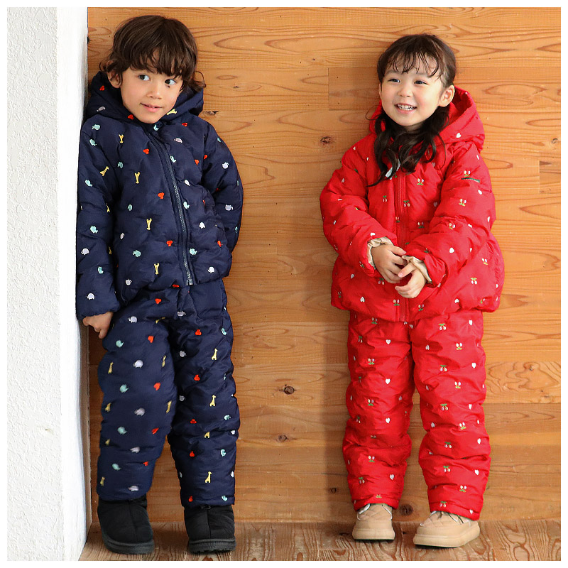 GrinLab（グリンラボ） キッズ ベビー 中綿パンツ 刺繍 男の子 女の子