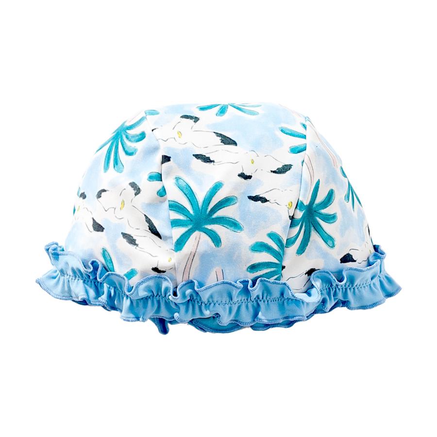 スイムキャップ 女の子 子供用 水泳帽 S M UV加工 キッズ ベビー 日よけ UVカット 紫外線対策 かわいい 可愛い フリル 女児 海 プール  夏 水遊び 水着用品 :302001:ZOOLAND 通販 