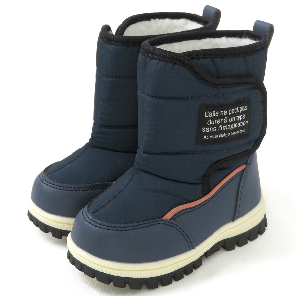 ZOOMIC キッズ スノーブーツ 中ボア 防寒 撥水加工 雪遊び 雪靴