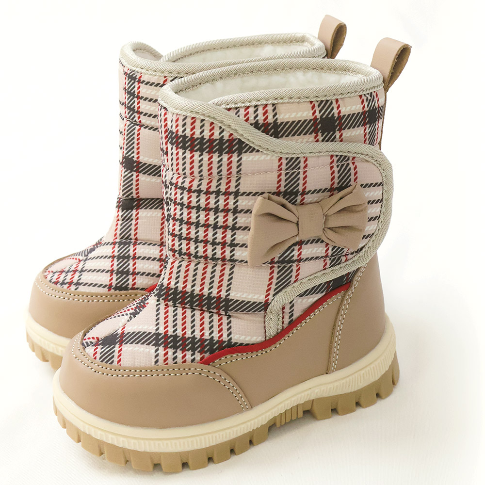 ZOOMIC キッズ スノーブーツ 中ボア 防寒 撥水加工 雪遊び 雪靴