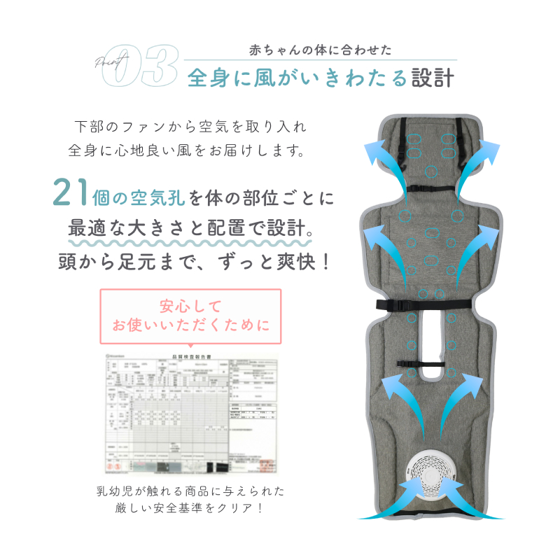 クールファンファン ベビーカーシート ファン付 保冷剤 2個付き 保冷剤ポケット チャイルドシート ベビーカー ファンシート ひんやり |  | 10