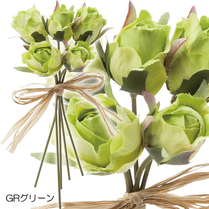 造花 アートフラワー アレンジ ローズバットバンチ×5(DMFG2023/29) | ポピー | 03
