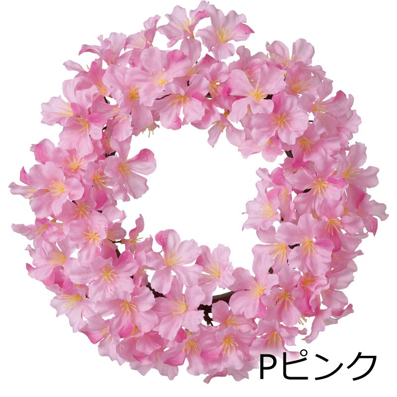 桜 造花 サクラリース(DMSS2023/7) : fs-7907 : 造花ディスプレイ